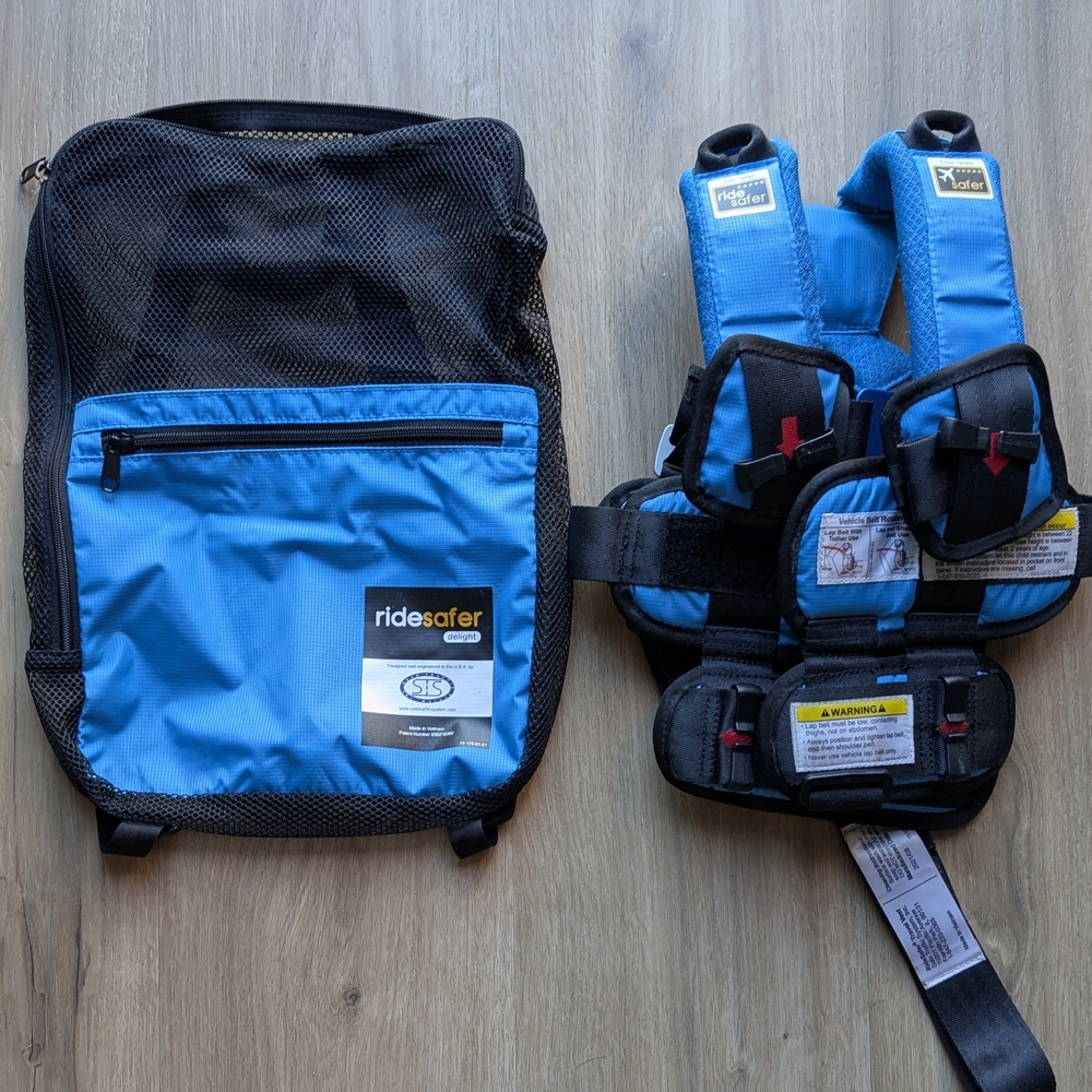 Blue Child Safety Vest with Backpack